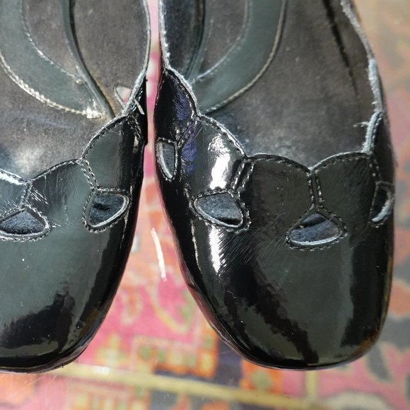 Perlina Black Patent Slingback Flats Size 8.5M (New/Never Worn) - Picture 6 of 16